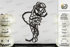 Skeletons with flowers Bundle Lasercut. Halloween Decor SVG Product Image 9