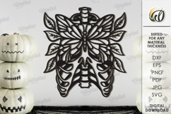 Skeletons with flowers Bundle Lasercut. Halloween Decor SVG Product Image 11