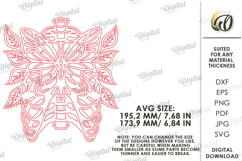 Skeleton with flower Laser Cut. Halloween Skeleton SVG Product Image 2