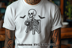 Scary Halloween skeleton SVG design | Halloween SVG Product Image 1