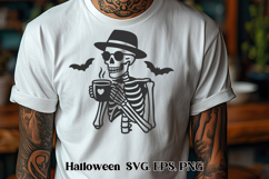 Scary Halloween skeleton SVG design | Halloween SVG Product Image 1