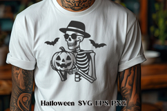 Scary Halloween skeleton SVG design | Halloween SVG Product Image 1