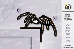 Halloween Skeleton Door Corner Lasercut. Halloween Decor SVG Product Image 1