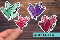 Leopard Sketch Heart PNG Sticker Pack Product Image 1