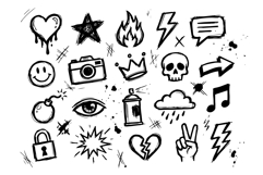 Sketch Style Urban Doodle Icons Vector Pack Product Image 2