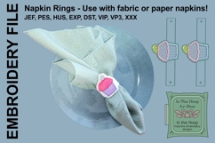 Cupcake Napkin Rings - Easter Embroidery Product Image 2