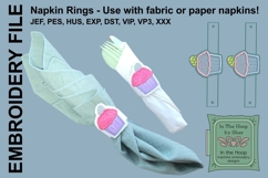 Cupcake Napkin Rings - Easter Embroidery Product Image 1