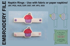 Cupcake Napkin Rings - Easter Embroidery Product Image 3