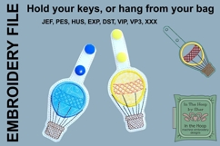 ITH Hot Air Balloon Key Fob - Hot Air Balloon Embroidery Product Image 2