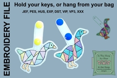 Geometric Duck Key Fob or Duck Embroidery Product Image 2