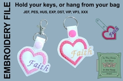 Faith Key Fob - Christian Embroidery Product Image 1