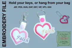 Faith Key Fob - Christian Embroidery Product Image 1