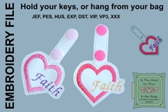 Faith Key Fob - Christian Embroidery Product Image 2