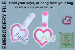 Faith Key Fob - Christian Embroidery Product Image 2