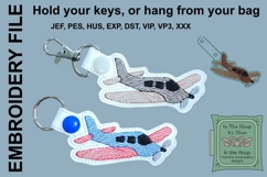 Airplane Key Fob - Airplane Snap Tab Product Image 1