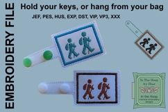 ITH Hiking Key Fob - Hiking Embroidery Product Image 2