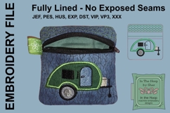 Teardrop Camper Mini Zipper Bag, 4 x 4 inch hoop Product Image 2