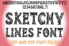 Sketchy Lines Alphabet Lettering ABC Spiderweb Text Font OTF by Squeeb Creative