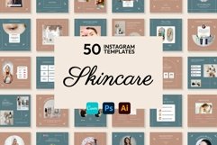 Skincare Cream Instagram Templates | CANVA-PS-AI Product Image 1