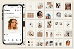 Skincare Beige Instagram Templates | CANVA Product Image 4