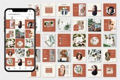 Skincare Maroon Instagram Templates | CANVA-PS-AI Product Image 4