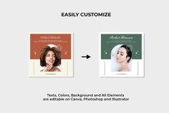 Skincare Maroon Instagram Templates | CANVA-PS-AI Product Image 6