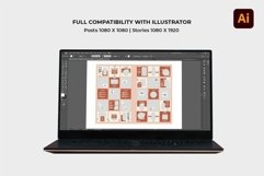 Skincare Maroon Instagram Templates | CANVA-PS-AI Product Image 9