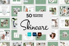Skincare Matcha Instagram Templates | CANVA-PS-AI Product Image 1
