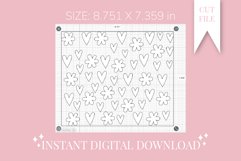 Hearts and Flowers Skinny Tumbler 16 oz svg Product Image 4