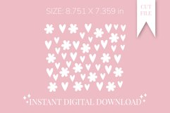 Hearts and Flowers Skinny Tumbler 16 oz svg Product Image 2