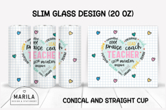 Teacher Skinny Tumbler Design | 20oz JPG Wrap Product Image 1