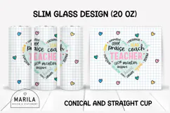 Teacher Skinny Tumbler Design | 20oz JPG Wrap Product Image 1