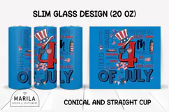 4th of July Celebration Skinny Tumbler Sublimation Product Image 1