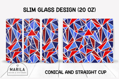 Patriotic Abstract Mosaic Skinny Tumbler Sublimation Product Image 1
