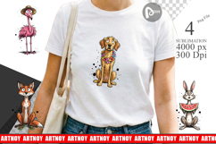 Skinny Beach Sketch Animal Sublimation Product Image 1