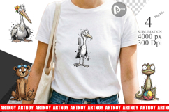 Skinny Beach Sketch Animal Sublimation Product Image 1