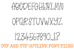Skinny Bones Lettering Font Halloween Skeleton ABC OTF Type Product Image 2