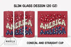 Retro USA Vibes Skinny Tumbler Sublimation Product Image 1