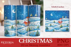 Christmas sublimation Tumbler wrap design being used as a skinny tumbler wrap sublimation