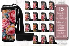 Skinny tote tumbler bag design PNG Tumbler Tote bag sublimation design Pink Peony Watercolor flower PNG linen texture. Peonies flower PNG. The floral sublimation design product contains 16 designs with Watercolor Peony Print.