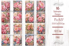 Skinny tote tumbler bag design PNG Tumbler Tote bag sublimation design Pink Peony Watercolor flower PNG linen texture. Peonies flower PNG. The floral sublimation design product contains 16 designs with Watercolor Peony Print.
