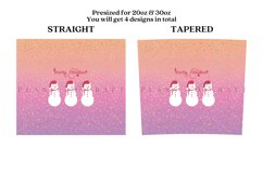 Bundle 6 Christmas Skinny Tumbler Sublimation Wrap SVG Product Image 13