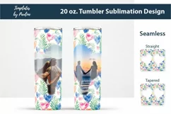 Wedding Heart Photo Sublimation Tumbler Wrap for Couple Product Image 1
