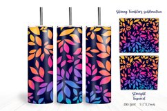 Skinny Tumbler Sublimation Bright Gradient Petal Design. 20 Oz Skinny Tumbler.