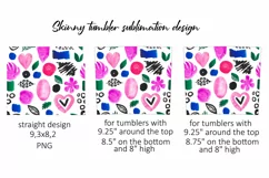 Skinny Tumbler Sublimation. Abstract Design 20 Oz Product Image 2