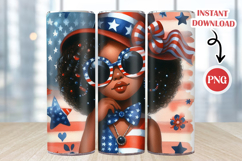 Skinny Tumbler Warp Sublimation, 4th Of July Tumbler PNG Product Image 1