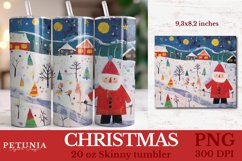 Christmas sublimation Tumbler wrap design being used as a skinny tumbler wrap sublimation