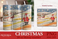 Christmas sublimation Tumbler wrap design being used as a skinny tumbler wrap sublimation