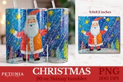 Christmas sublimation Tumbler wrap design being used as a skinny tumbler wrap sublimation