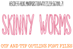 Skinny Worms Alphabet Lettering Font ABC OTF Cartoon Type by Squeeb Creative
